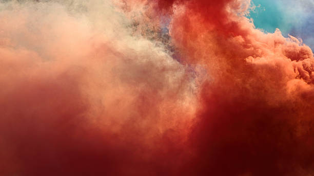 istock Smoke stick releasing red clouds of smoke, creative background for celebration or event. 2247115255