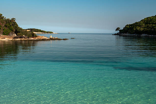 istock Turquoise Waves and White Sand Shoreline in Ksamil, Albania 2247116150