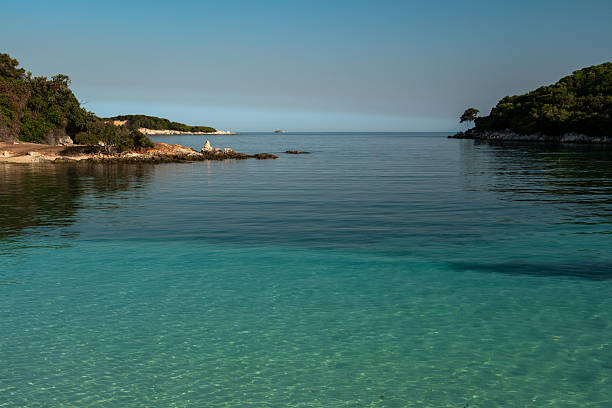 istock Turquoise Waves and White Sand Shoreline in Ksamil, Albania 2247116172