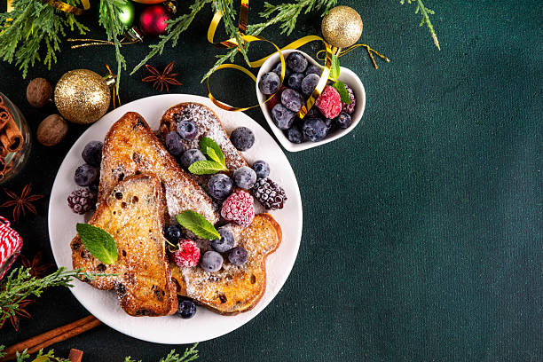 istock Leftover Christmas Spiced Stollen French Toasts 2247117009
