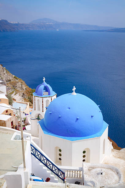 istock view of caldera with blue domes, Santorini 2247120974