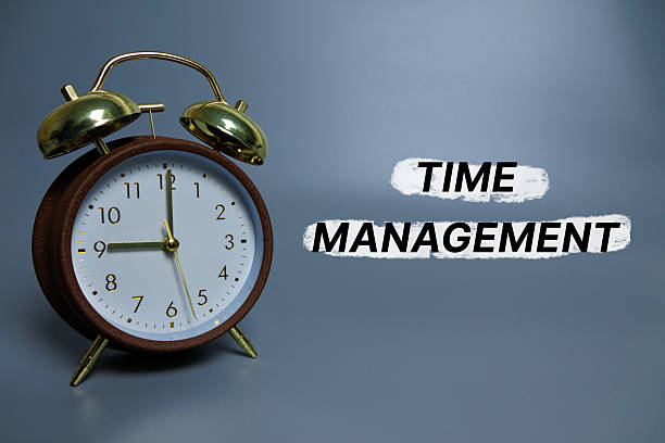 istock Vintage alarm clock with the text ‘TIME MANAGEMENT’ 2247124092