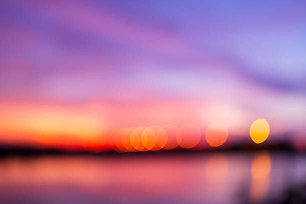 Pink sky background with blurred focus,Blurred sunset background with soft pink, orange, and purple gradients. Perfect for design projects, wallpapers, or tranquil backdrops