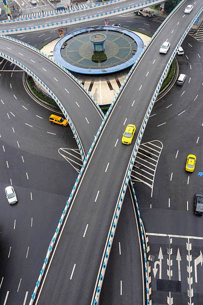 Chongqing, China- 7 Nov 2025: Chongqing Caiyuanba Bridge Overpass, China. Caiyuanba Bridge is a half-through arch bridge, road bridge, monorail bridge and steel bridge