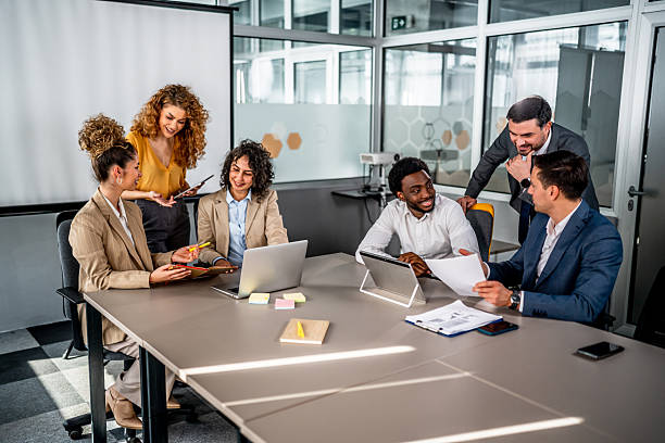 istock Diverse business team collaborating during office meeting 2247130495