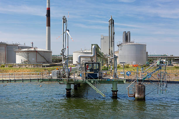 Port of Antwerp - large storage tanks, refinery