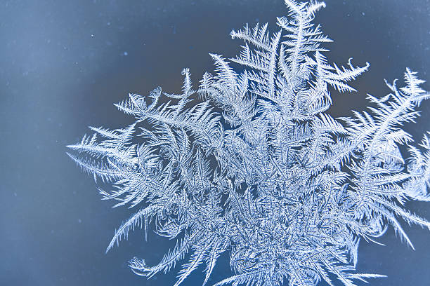 istock Intricate Frost Patterns on Glass Surface Close-Up, Soft focus. 2247137086