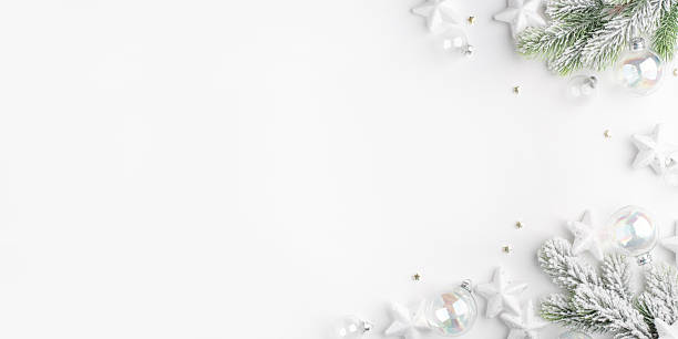 istock Christmas ornaments on a white background. 2247138958
