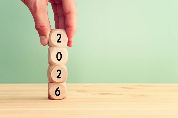 istock Wooden cubes with the text 2026 2247139018