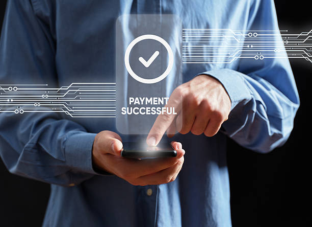istock Person checking mobile phone payment successful confirmation 2247139528