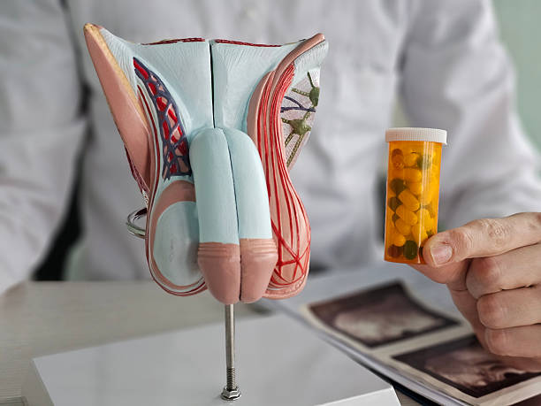 istock Doctor diagnoses male erectile dysfunction and gives recommendations for treating men health problems. Drugs for treatment of erectile dysfunction concept 2247143673