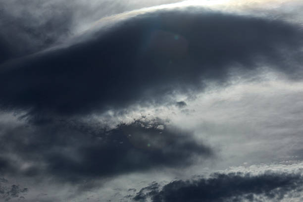 High-resolution cloudscape featuring tiered bands of cloudsfrom smooth, elongated dark layers to rippled, brighter texturesstretching across the frame. Subtle gradients of blue-gray and silver highlights create strong contrast and emphasize the wave structure associated with changing winds and unstable air. The panoramic composition provides generous copy space, making it ideal as a nature/Weather background for editorials, web headers, presentations, and ads touching on weather, climate, travel, uncertainty, or resilience. Horizontal, full frame; no people and no visible trademarks.