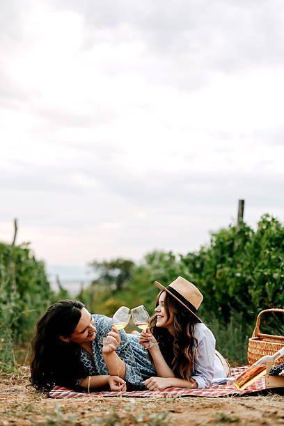 istock Friends enjoy the vineyard 2247145794