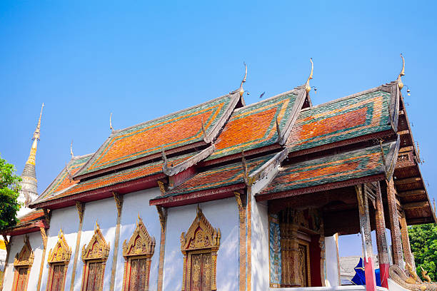 Thai temple building in Chiang Mai inner city, name unknown
