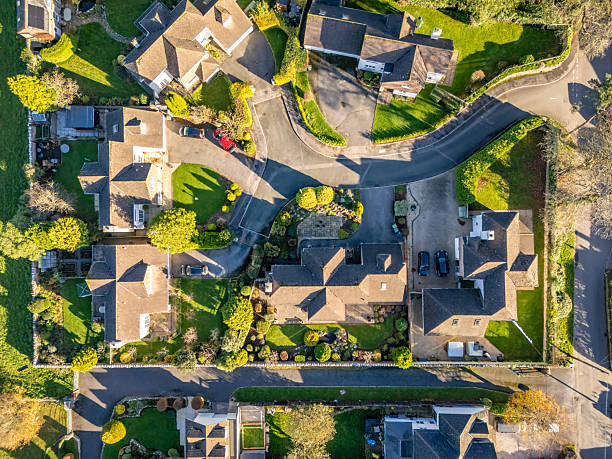 istock Directly over a small housing estate 2247149835
