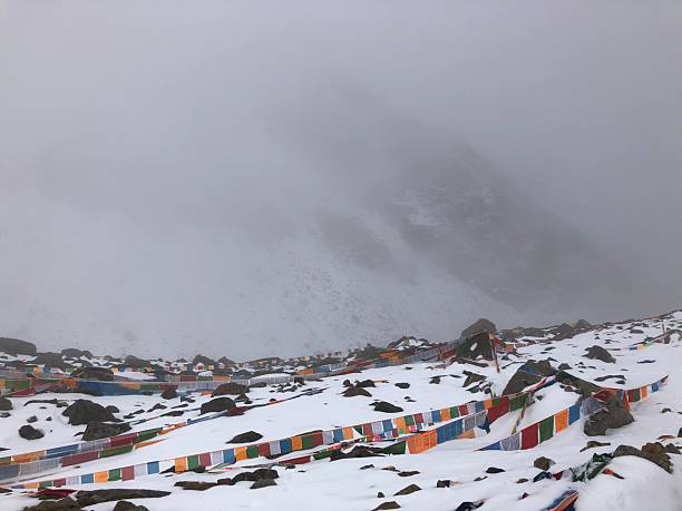 Dolma La Pass in September - Outer Kora around Mount Kailash in Tibet in China.