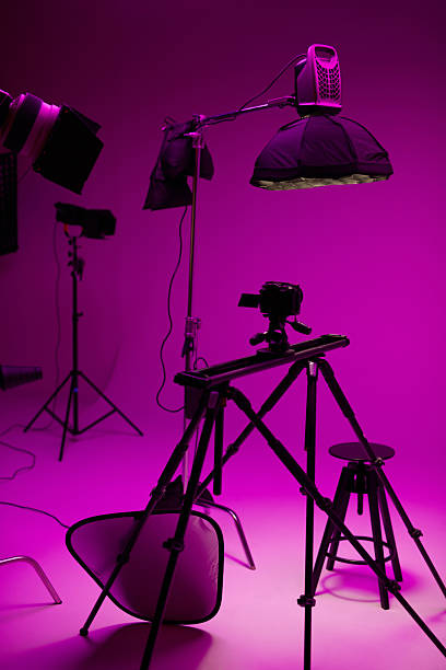 istock Modern LED studio lights and set for commercial video and photography use. 2247155690