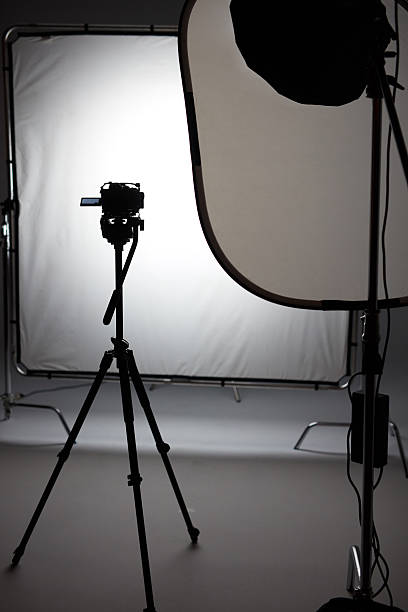 istock Modern LED studio lights and set for commercial video and photography use. 2247155720
