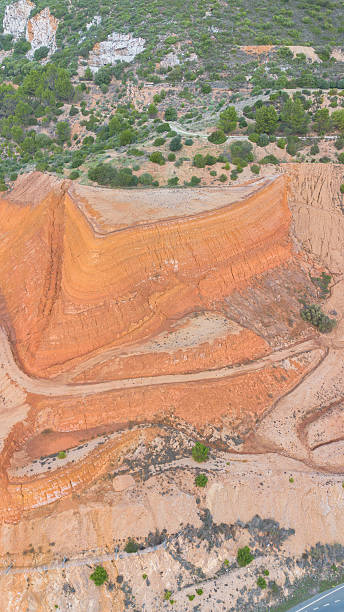istock Ruins of the Monteponi Mining District with Red Waste Deposits 2247157219