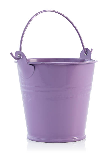 istock Small metal lavender bucket isolated on transparent background. Cute decorative container perfect for gardening, home decor, crafts, and design projects 2247159973