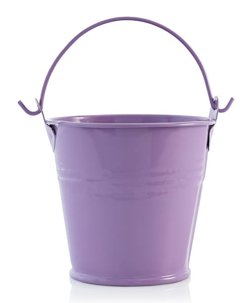 istock Small metal lavender bucket isolated on transparent background. Cute decorative container perfect for gardening, home decor, crafts, and design projects 2247159976