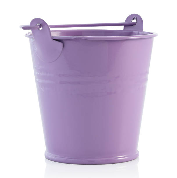 istock Small metal lavender bucket isolated on transparent background. Cute decorative container perfect for gardening, home decor, crafts, and design projects 2247159977