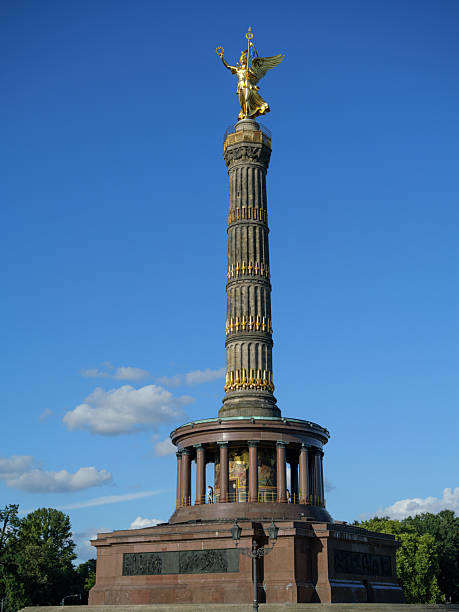 istock Golden Angel On Tiergarten Victory Column Under Blue Sky, Berlin 2247162046