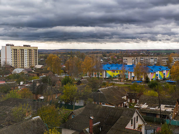 istock A view of a city with a cloudy sky over it 2247167249