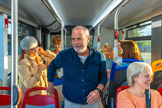istock Diverse group of people traveling on public bus 2247168644