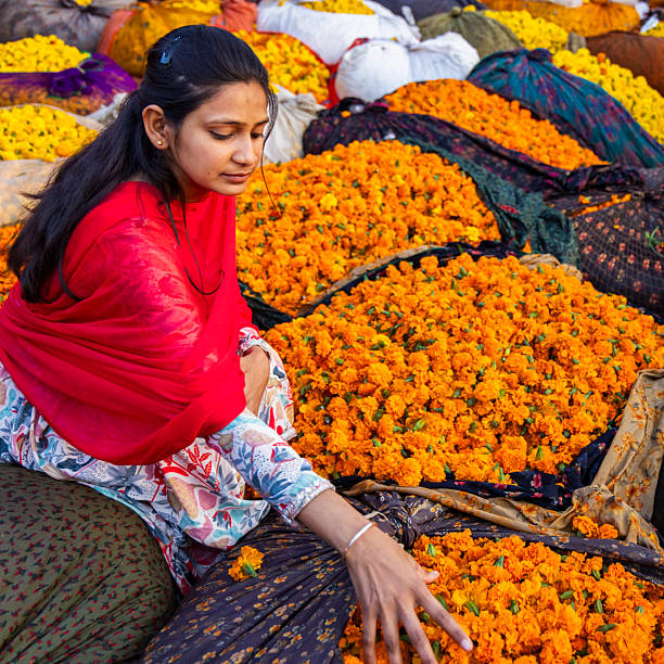 istock Marigold Flower Market, Jaipur, India 2247174290