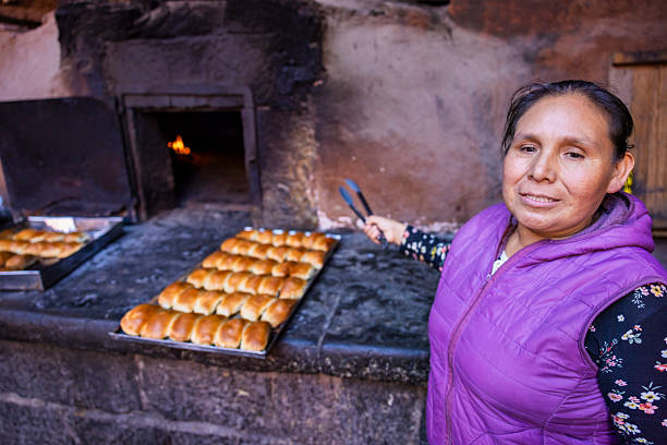 istock Peruvian woman baking empanadas in old colonial clay oven, Pisac, Urubamba Valley 2247174584