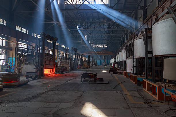 istock A factory workshop where furnaces melt optical glass. 2247178103