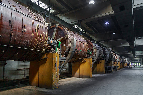 istock Special equipment for tanning process at factory workshop. 2247179476