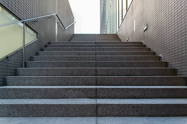 Quiet Morning Stairs in Business District