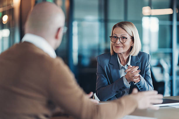 istock Mature businesswoman focused in a conversation 2247192185