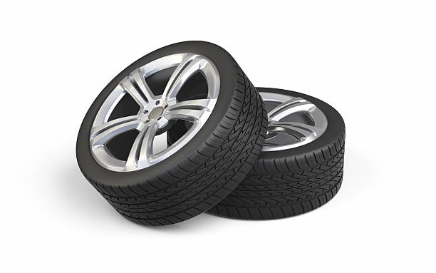 Car Wheel. Concept design. 3D render.