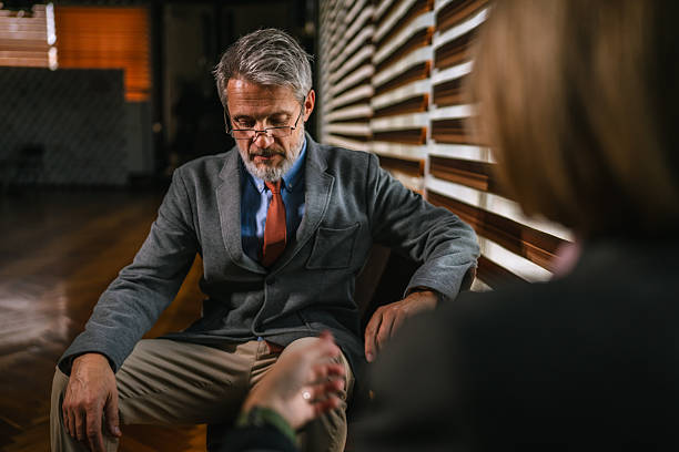 istock Mature man receiving professional therapy and counseling support 2247200188