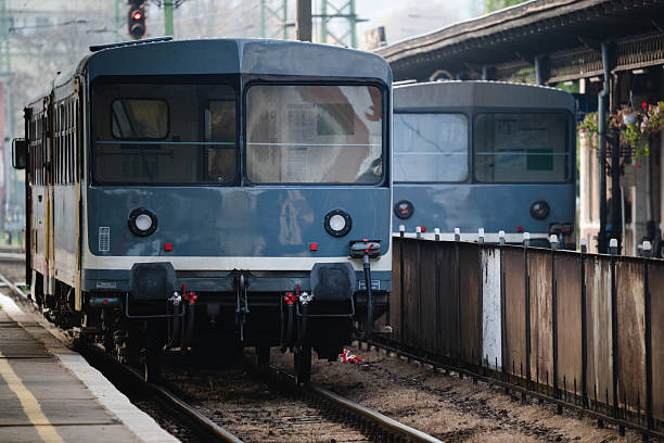 istock Passenger railcars at station platform 2247203368