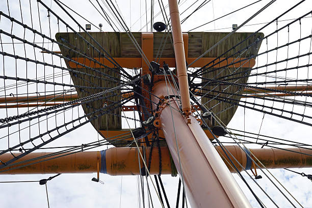 Main Topmast Staysail at Tall Ship Rigging Ropes