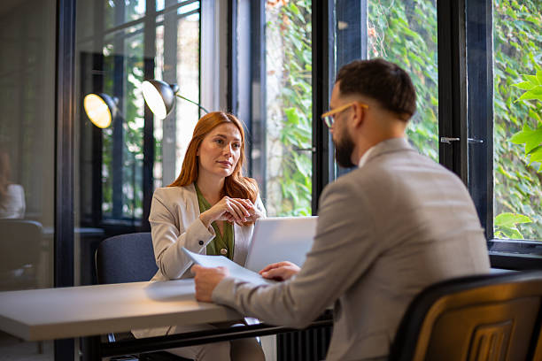 istock Businesswoman having interview with potential new employee 2247209880