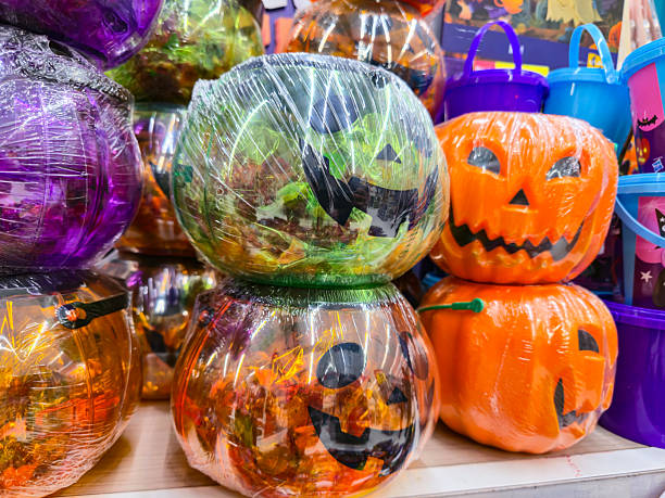 istock Halloween pumpkins on display for sale 2247223854