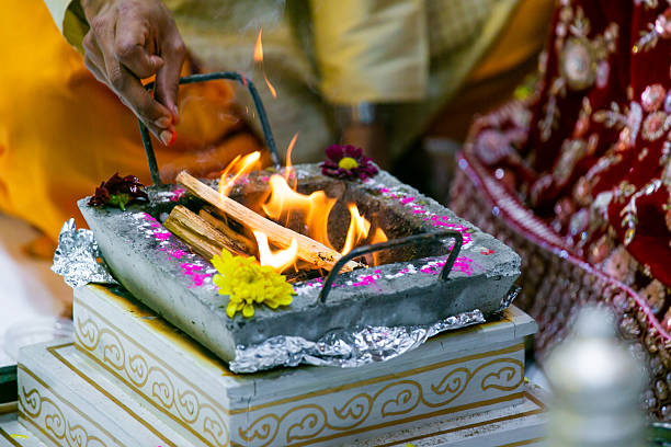 istock Indian traditional wedding ceremony ritual items close up 2247224892