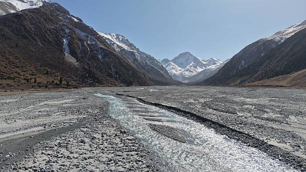istock Serene mountain landscape with river flowing through rocky terrain 2247230505