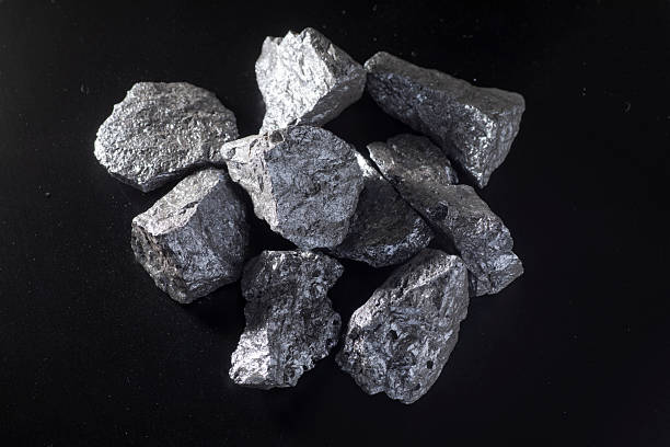 istock industrial silicon metalloid chunks and silicon wafer 2247232315