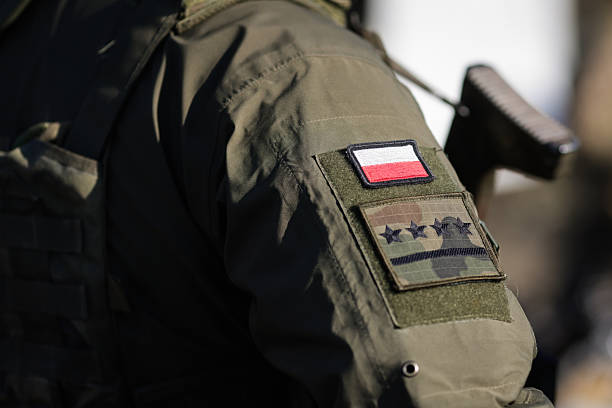 istock Details with the patch of a Polish soldier during a NATO Multinational Exercise. 2247234213
