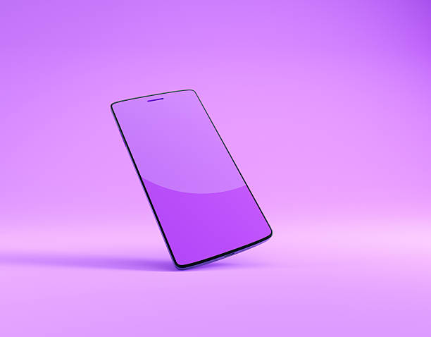 istock Modern smartphone with a sleek design set against a vibrant purple background showcasing technological elegance and simplicity 2247234290