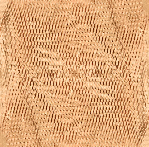 Corrugated cardboard material close-up