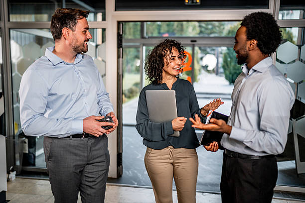 istock Business people having informal meeting discussing work 2247249688
