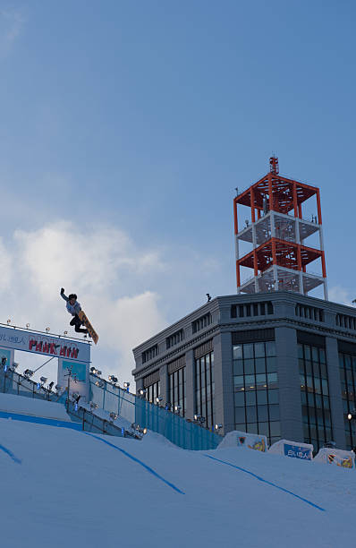 Winter sports season exciting snowboarding