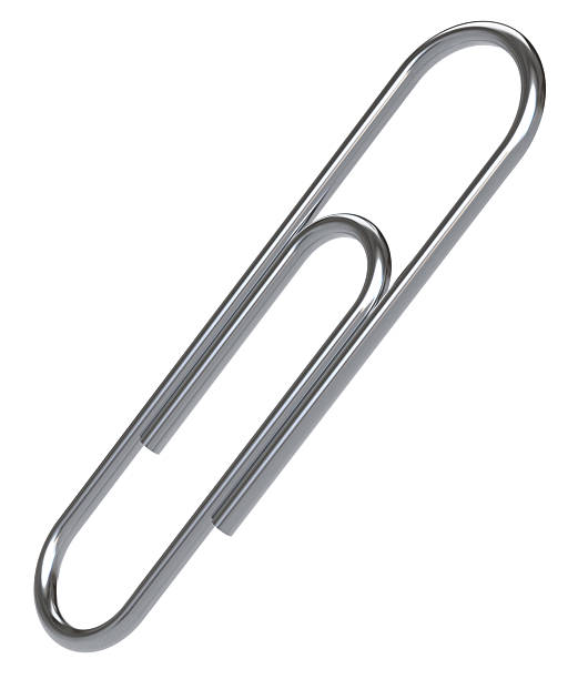 istock Metal paper clip holding documents together office supply 2247254145